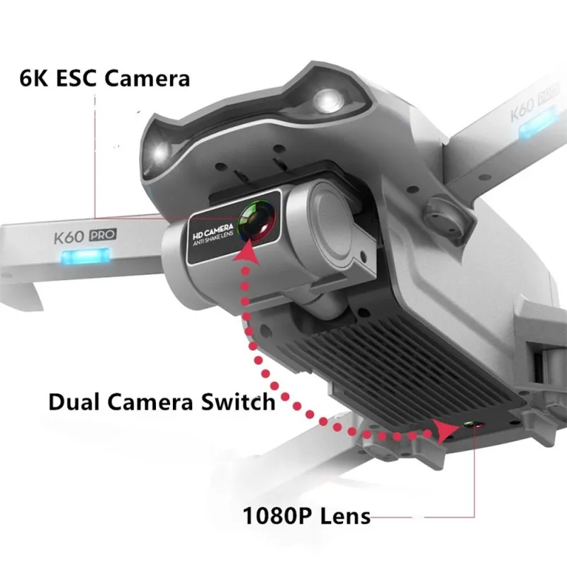 GPS оптическим позиционированием 2 Ось Gimbal складной дрона с дистанционным