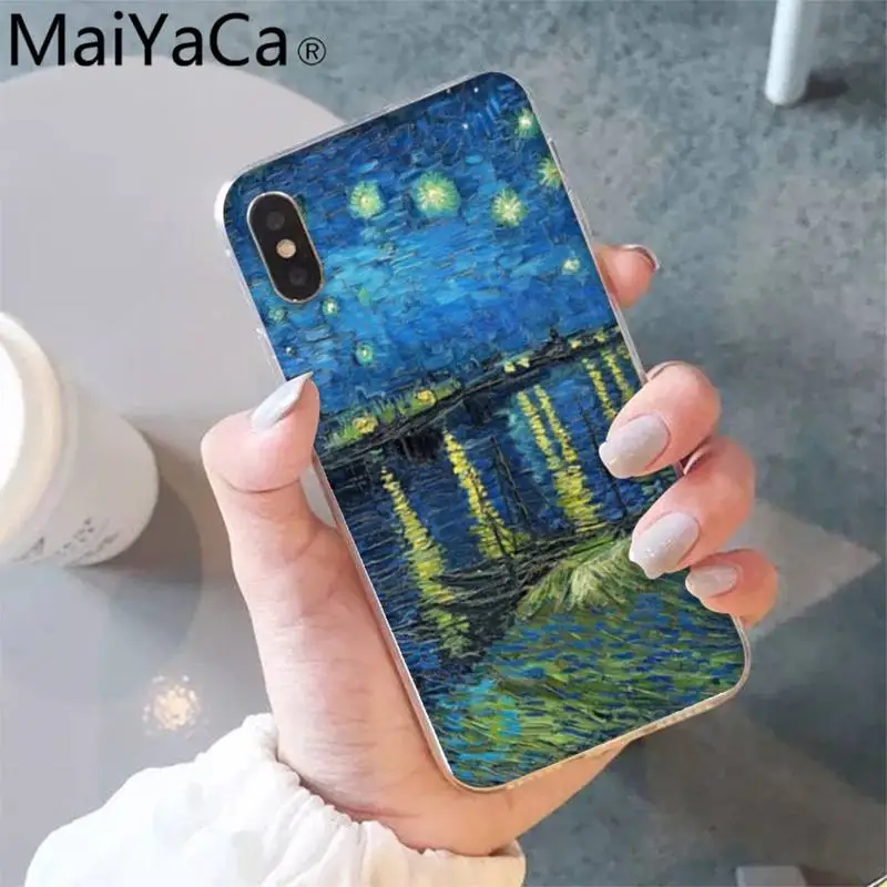 

MaiYaCa Van Gogh Pattern Sunflower Phone Case shell for iPhone 5S 8 7 6 6S Plus X XS MAX 5 SE XR 12 11 pro promax fundas