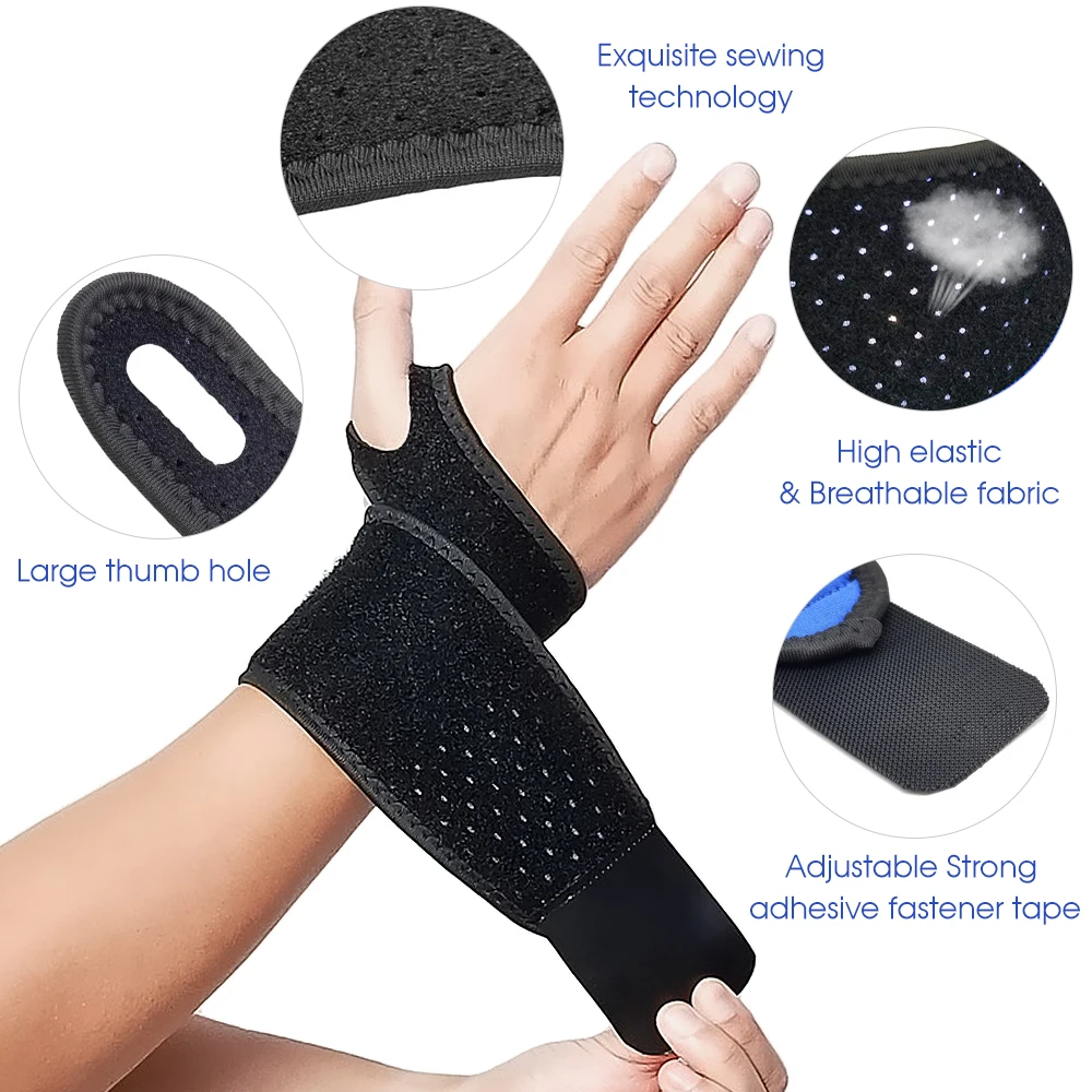 

Wrist Support Brace Wrist Bandages Protector Wrist Stabilizer Adjustable Hand Wrist Wraps Fitness Office Pain Relief