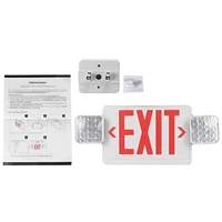 with battery backup wall mounted easy install adjustable angle commercial lighting home multifunction led emergency exit light