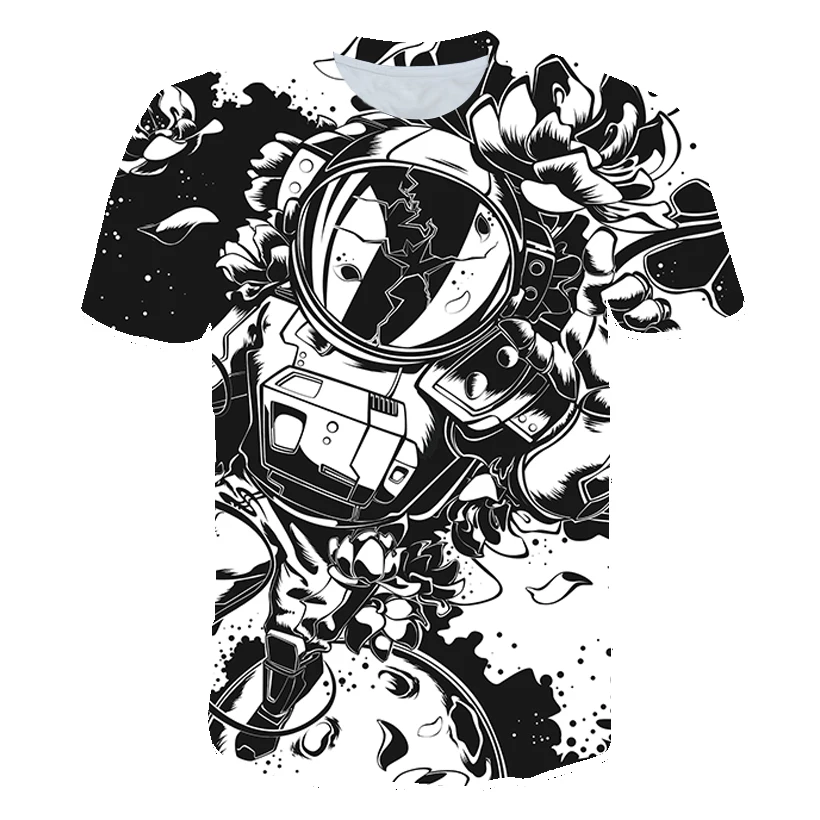 

Summer Cosmos Planet Space Galaxy Astronaut 3D T-Shirts Children Moon Print Star Sky Boys Girls Tshirt Family Clothing 4-14T