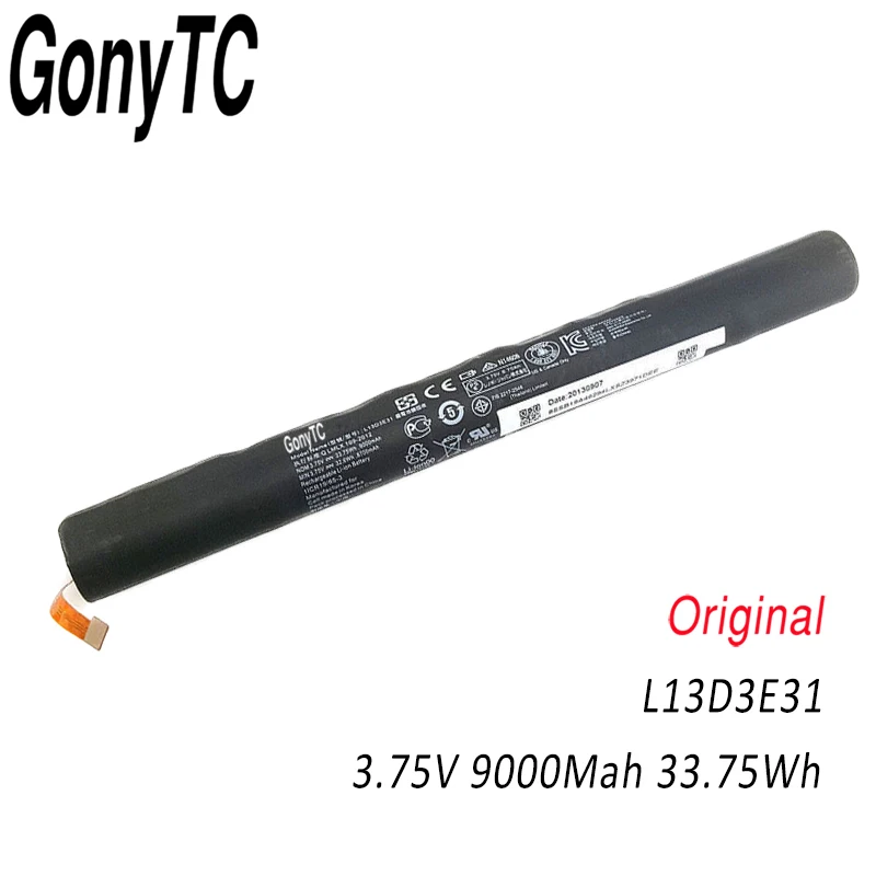 GONYTC L13D3E31 L13C3E31 Tablet Крышка батарейного отсека для LENOVO YOGA 10 &quotB8000 B8080 60046 60047 60063 B8000-F