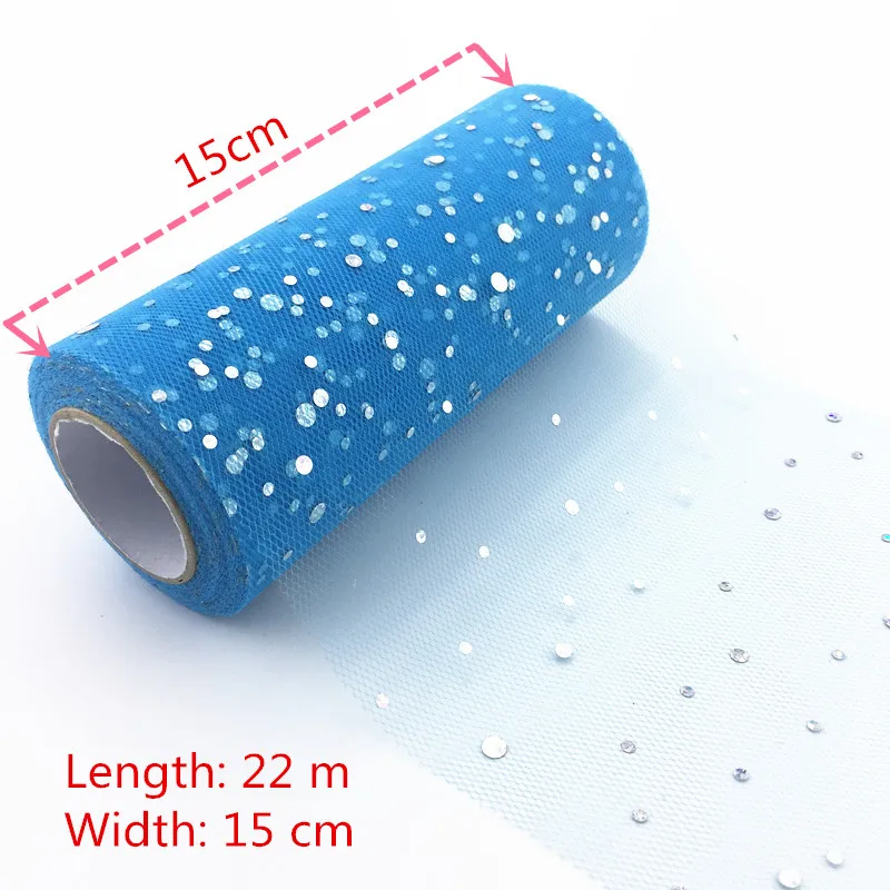 Блеск рулон тюля с блестками 10 / 25 ярдов 15 см шпуля юбка пачка для дня рождения