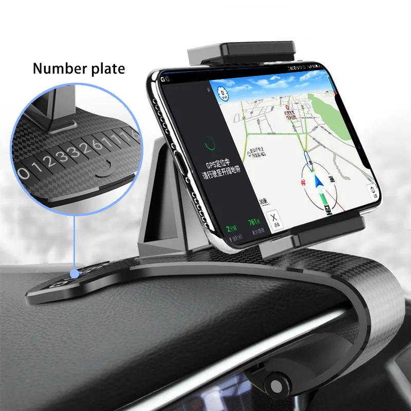 

SEYNLI Car Phone Holder Dashboard Cell Phone Car Stands with Parking Card 360 Rotate Gps Navigation Hud Support for Smartphone