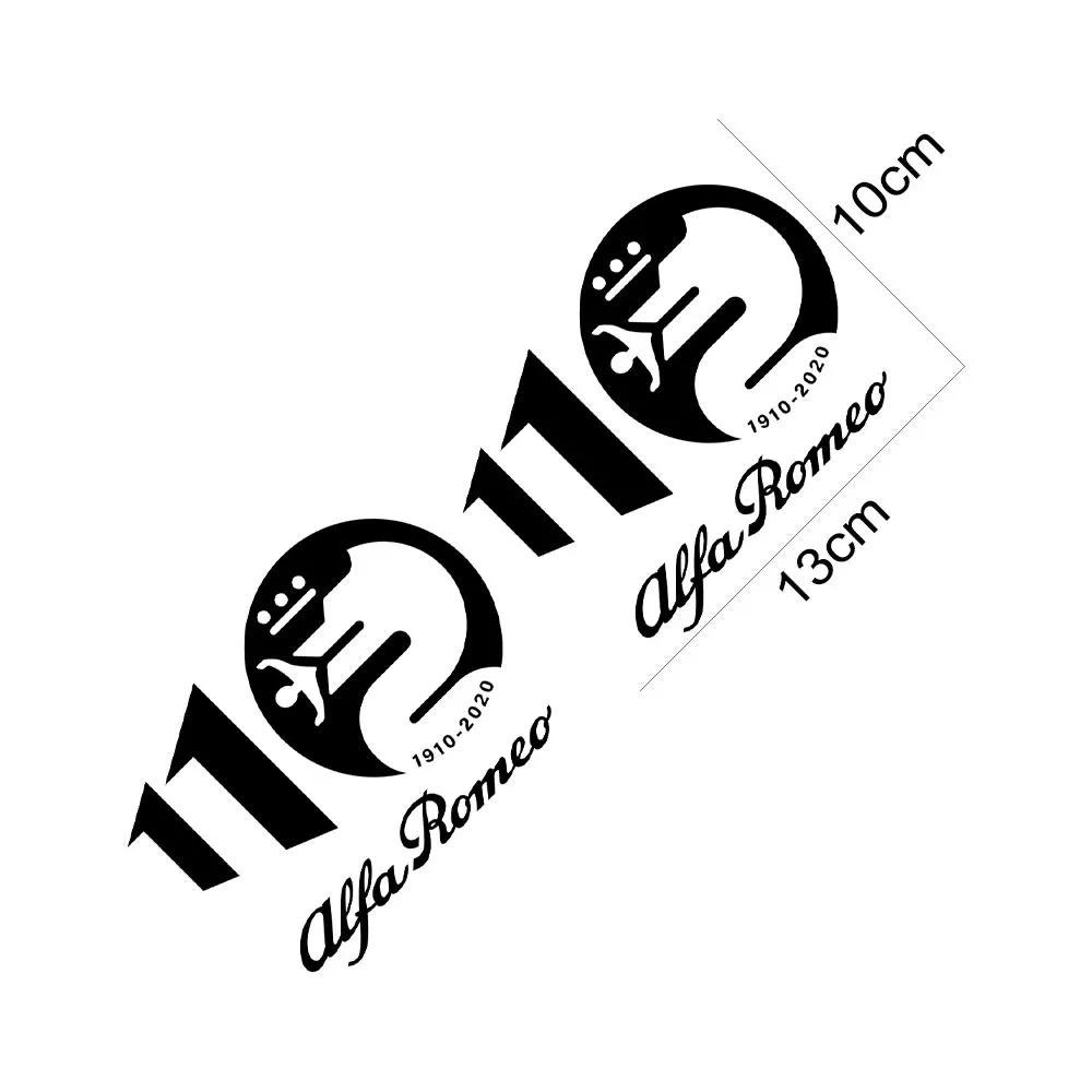 

Car Sticker Decal for Alfa Romeo 159 147 Giulietta Stelvio 4C MITO 156 Giulia Sportiva Accessories 2PCS 110th Anniversary Vinyl