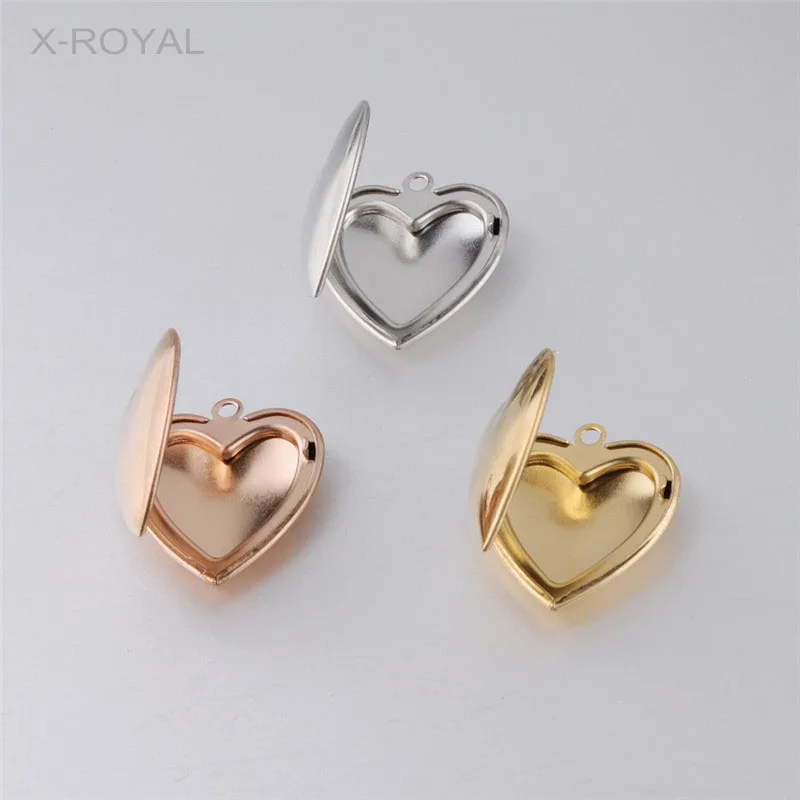 X-ROYAL 5 шт/партия креативный в форме сердца фото кулон с секретом DIY ювелирные