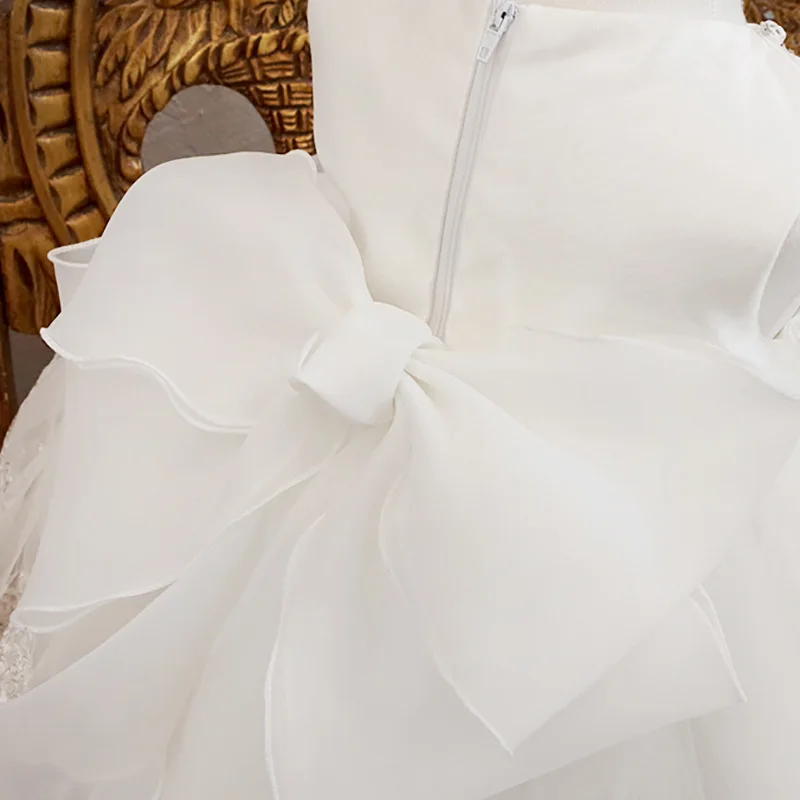 2021 милое летнее платье декорированное бантом 1 лет платья на день рождения для