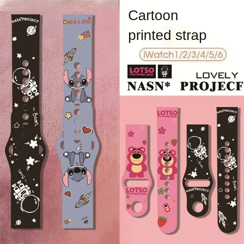 Ремешок Disney для Apple Watch Band 44 40 38 42 мм браслет с рисунком Человека-паука IWatch 1 2 3 4 5 Se 6 |