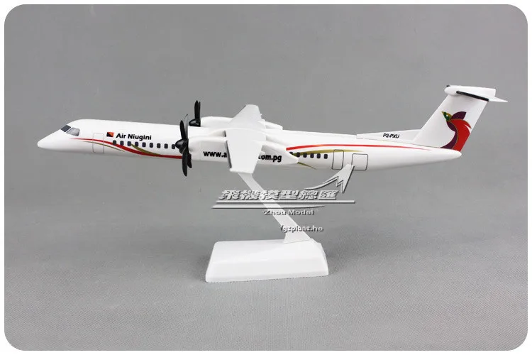 34 см 1:100 АБС пластик самолет NIUGINI Bomber Dash 8Q 400 Airlines в сборе модель самолета|Вертолеты