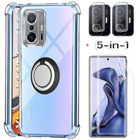 5 in 1 hydrogel film bumper case for xiaomi 11t pro shockproof clear cover mi11t 12x phone cases mi 11 t pro xiaomi 12 lite