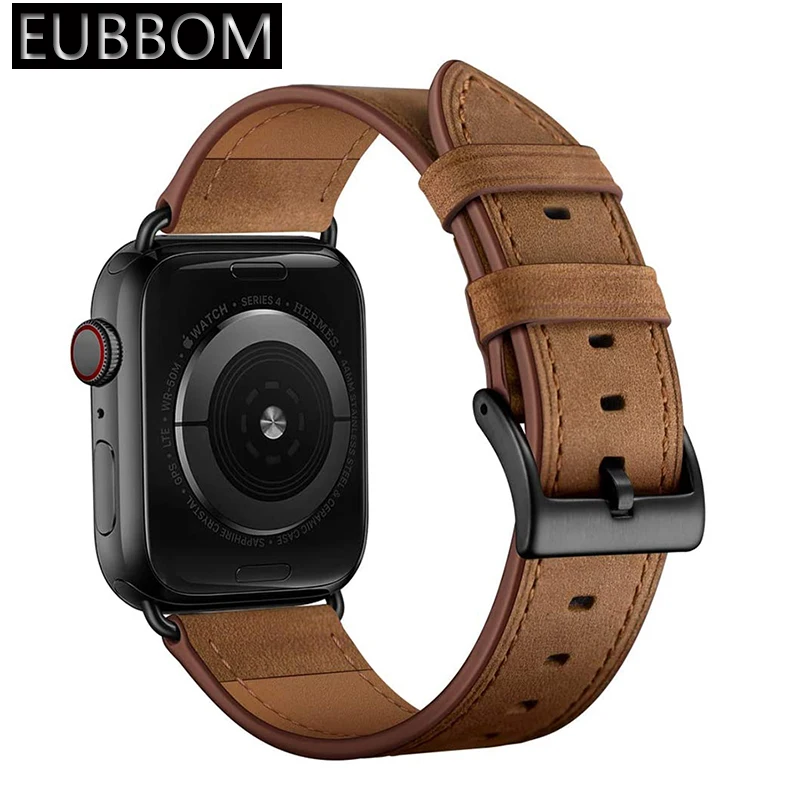 

Arctic leather strap compatible with Apple Watch Series 6. 1,2, 3,4,5 interchangeable bracelet real leather For apple watch band