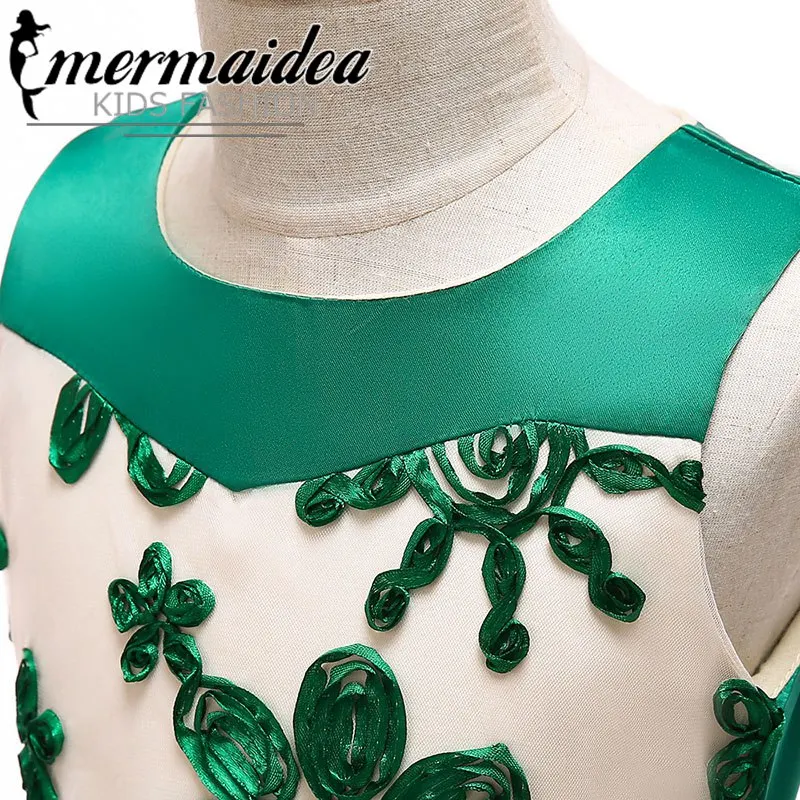 Платье принцессы с объемным цветком для маленьких девочек элегантное детское