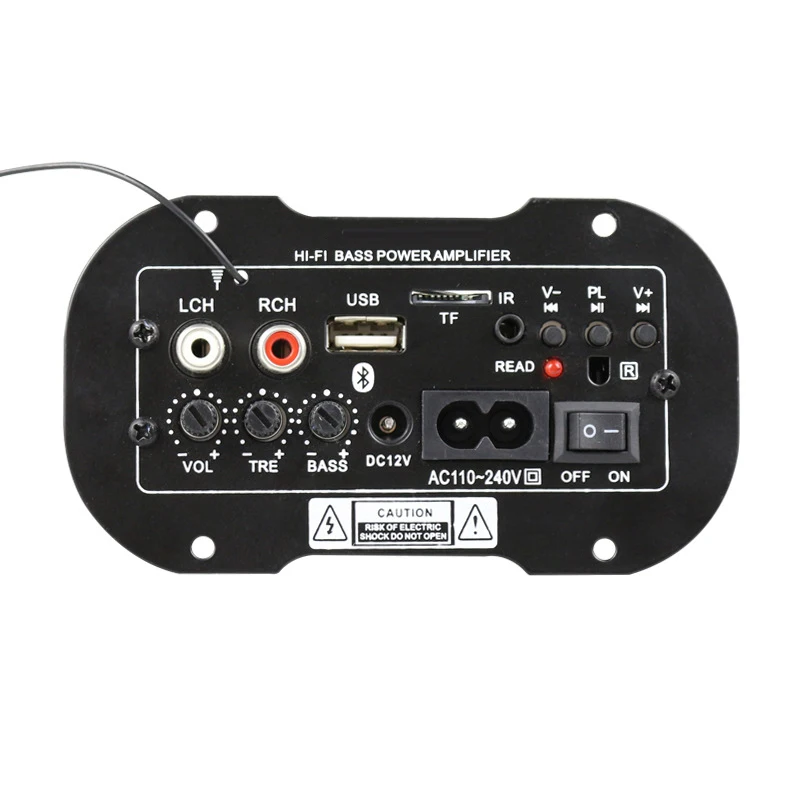Автозапчасти 220 В 50 Вт автомобильный аксессуар Bluetooth HiFi бас аудио усилитель USB TF MP3 FM 4 Ω подходит для всех транспортных средств