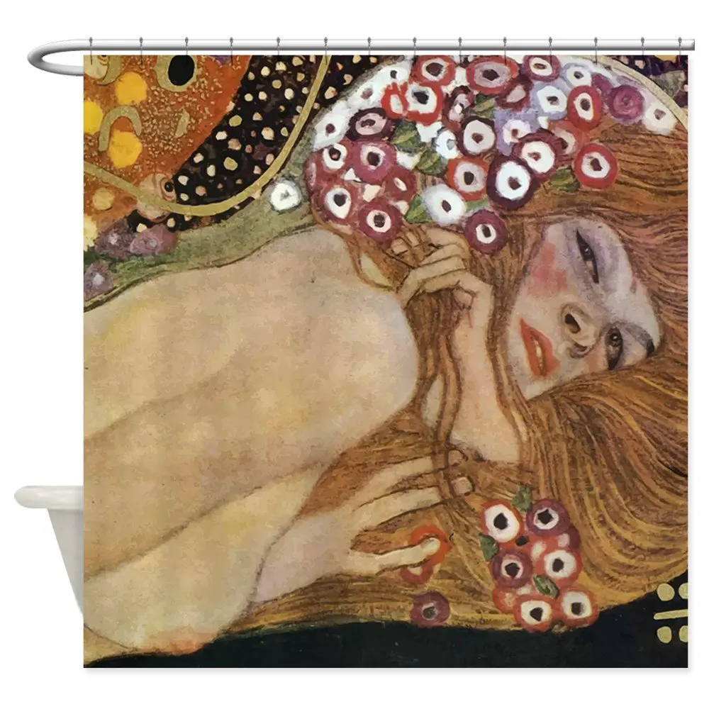 

Gustav Klimt Water Serpents Decorative Fabric Shower Curtain