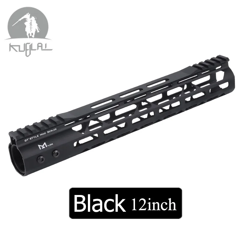 Тактический Черный Красный Handguard гель бластер M-LOK10 12 15 дюймов Тонкий свободный поплавок Handguard Пикатинни кронштейн для AEG - Цвет: 12 inch Black