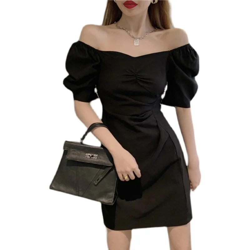 

COIGARSAM Women dress New Summer Dresses Black White 378