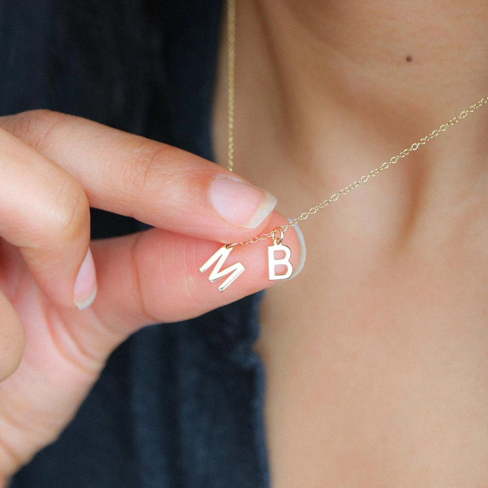 

Dainty Letter Necklace,Tiny Letter Necklace,Initial Pendant Necklace,Feminist Jewelry Bridesmaids Mothers Day Gift 18inch