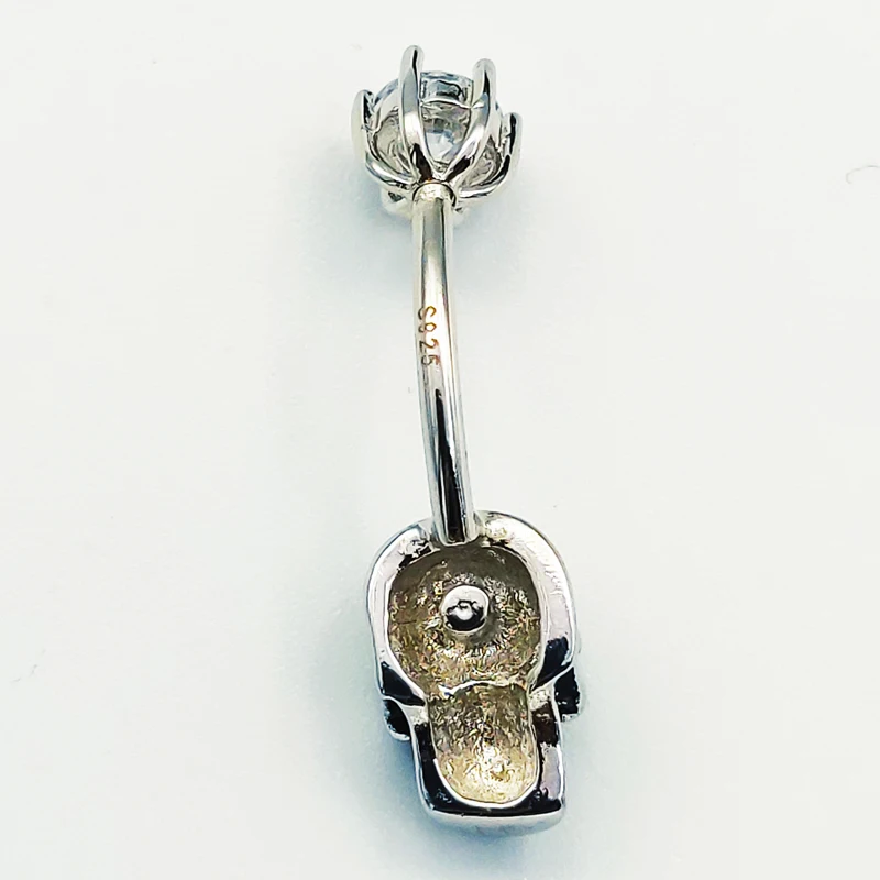 Кольцо на пупок из серебра 925 пробы модное Ювелирное Украшение для пирсинга тела