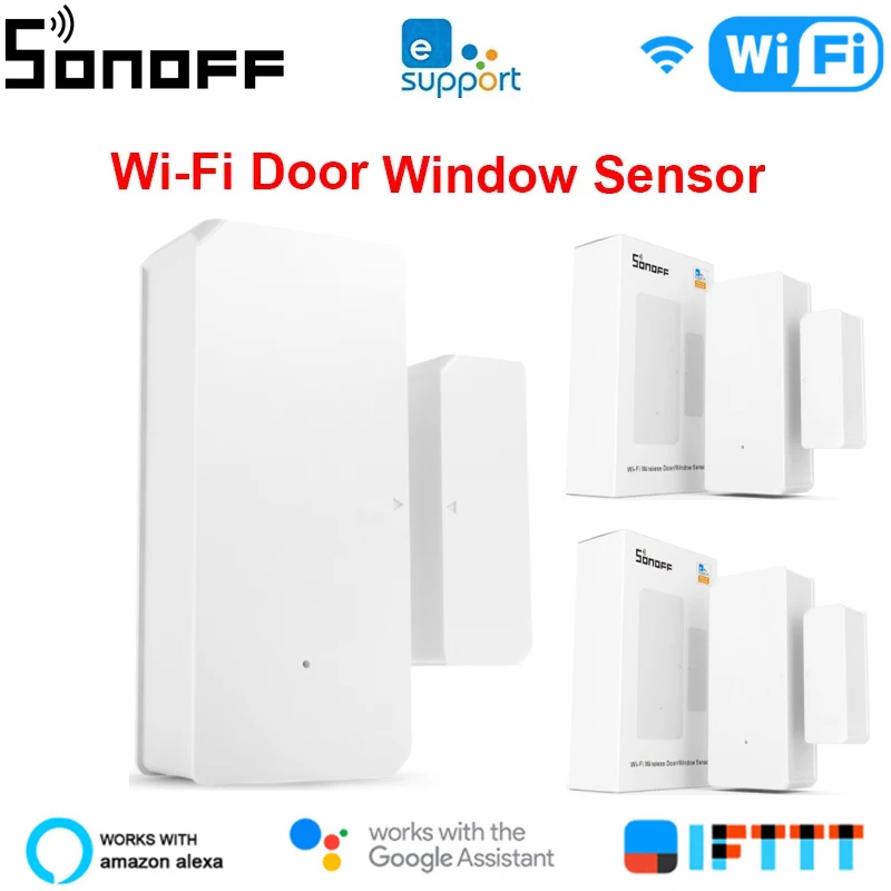 Оптовая продажа датчик SONOFF DW2 с Wi Fi для двери и окна беспроводной EWeLink уведомления