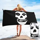 Мужское пляжное банное полотенце Misfits, классическое черное банное полотенце в стиле хип-хоп, в западном стиле
