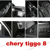 lsrtw2017 carbon fiber car interior gear panel vent frame window switch trims for chery tiggo 8 2018 2019 2020 2021 accessories
