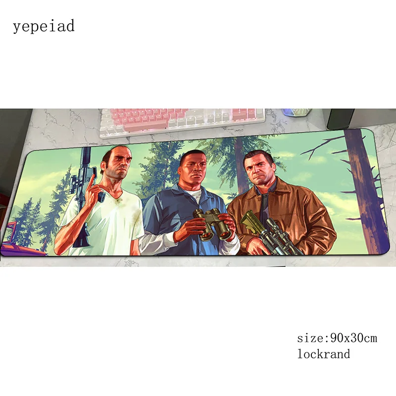 Коврик для мыши gta 5 игровой коврик 900x300x4 мм эстетический Настольный notbook