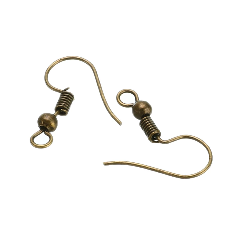 100 шт./компл. Ушные крючки уха провода цвета: золотистый серебристый бронзового