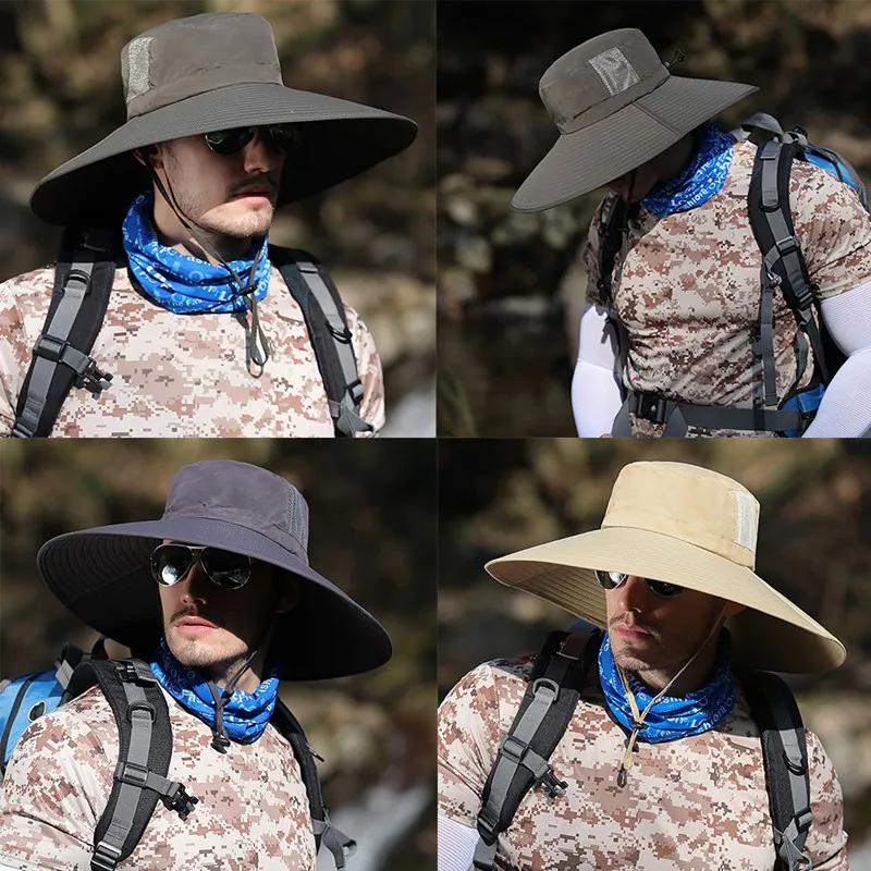 Ультра-длинная широкая шляпа дышащая быстросохнущая рыболовная Кепка летняя