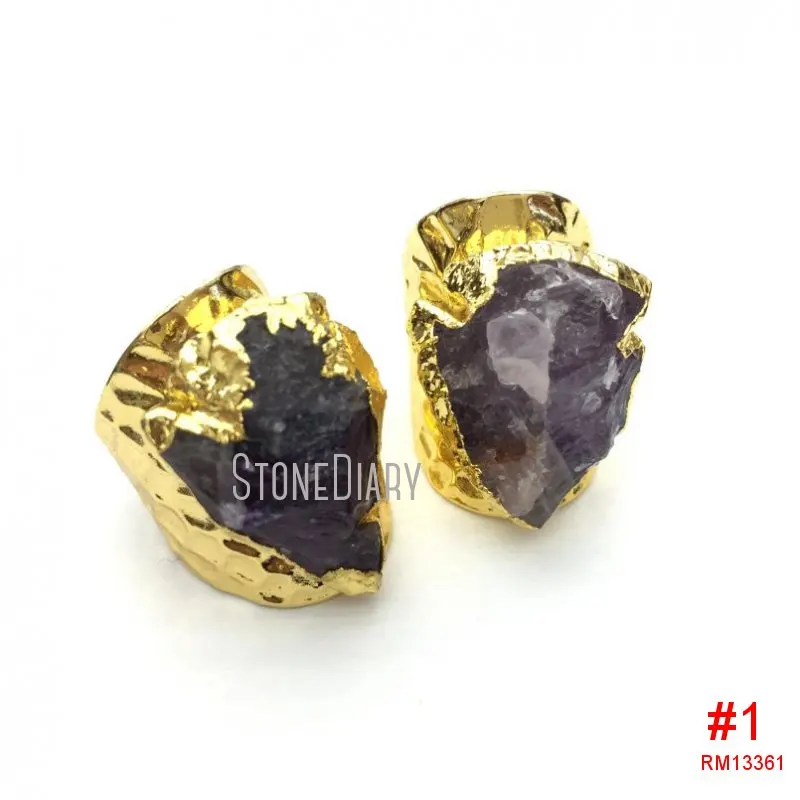 RM12689 золотое покрытие нестандартная поверхность искусственные камни розовое