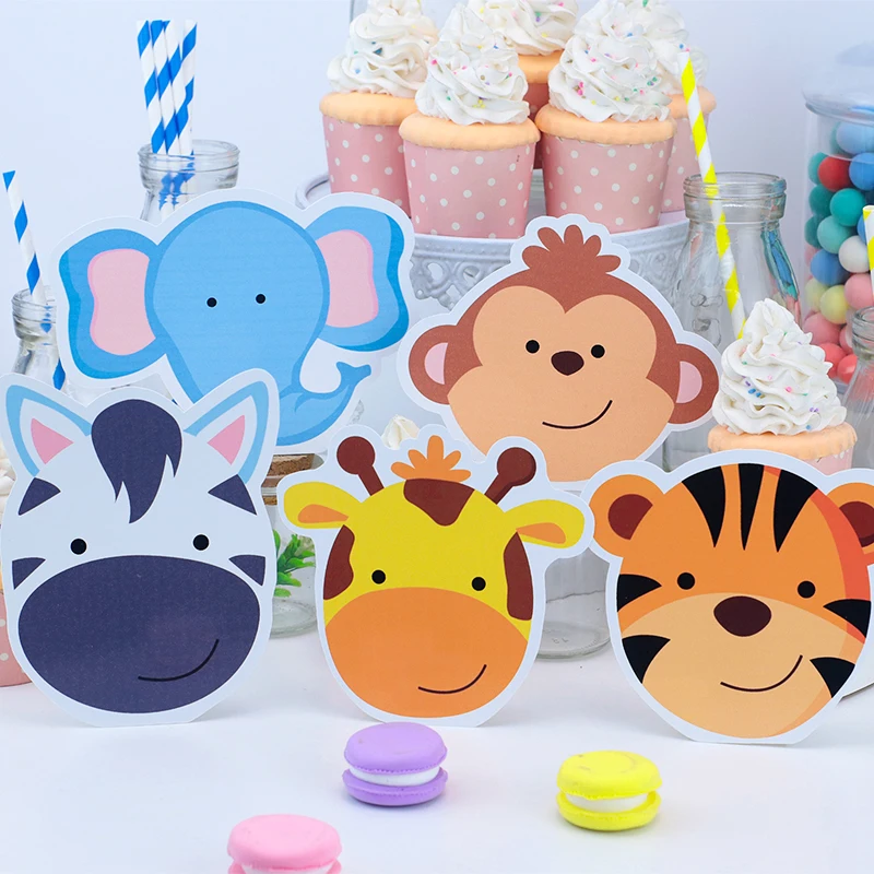 

Украшение для стола в виде животных сафари, украшение для дня рождения ребенка