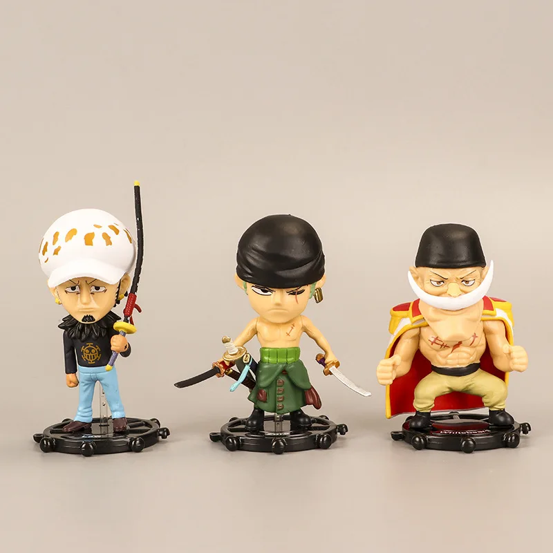 

Q Style Japanese Anime One Piece Figure One Piece Roronoa Zoro Luffy Sanji Edward Newgate Doflamingo PVC Action Figure toy Gift