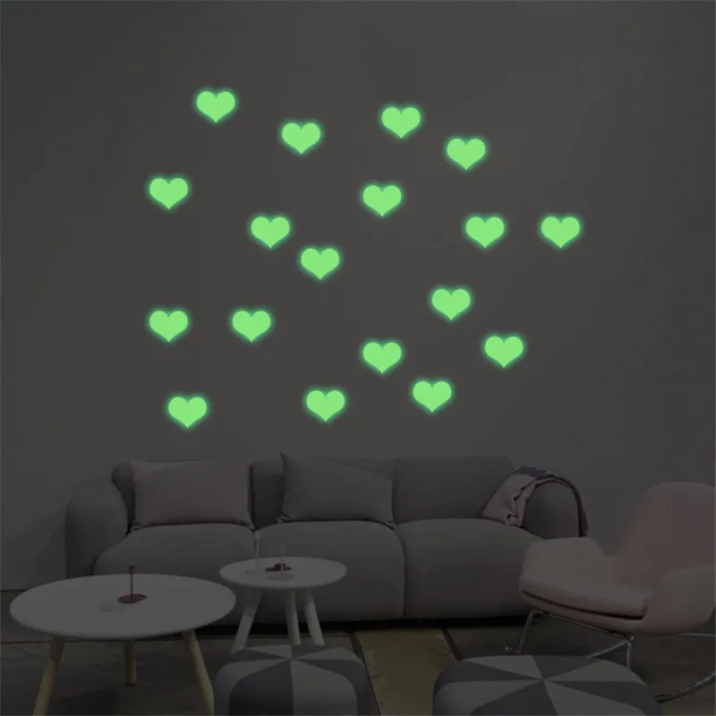 Флуоресцентные светящиеся наклейки 3D Star and loveEnergy на стену для детской комнаты