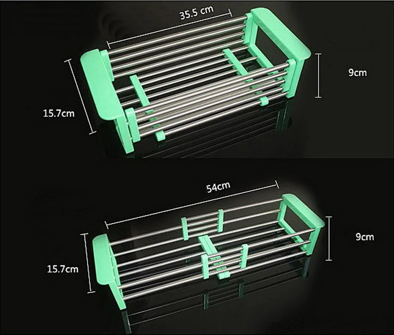 Регулируемая телескопическая сушилка из нержавеющей стали для кухонной