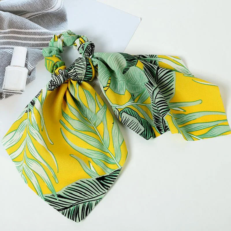 Женское кольцо для волос ALTOBEFUN креативное из ткани с принтом и бантом аксессуары