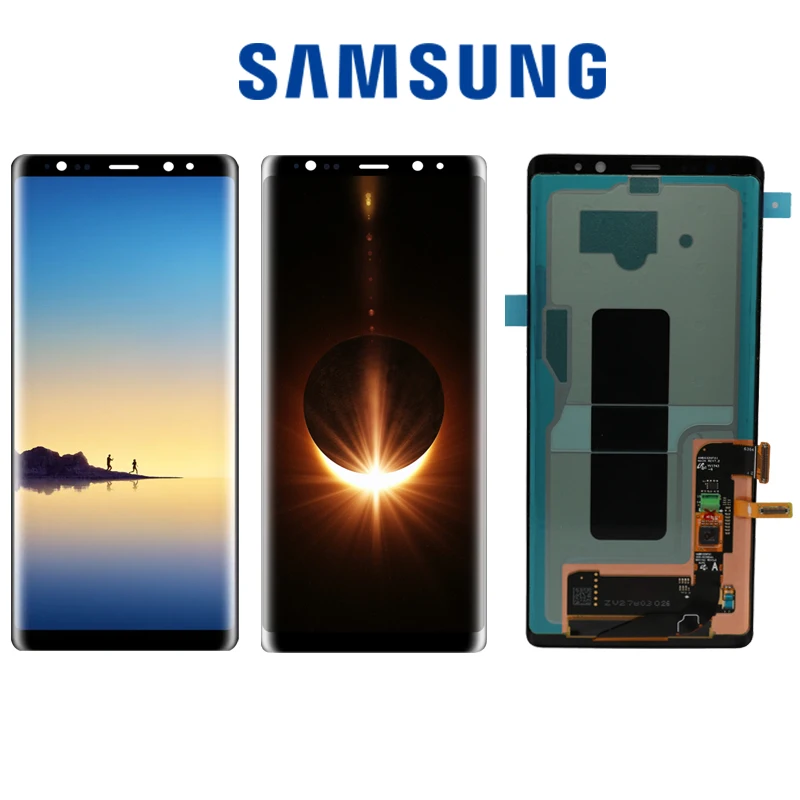 6," супер AMOLED ЖК-монитор для samsung Galaxy NOTE8 lcd N9500 N9500F сменный сенсорный ЖК-экран+ рамка