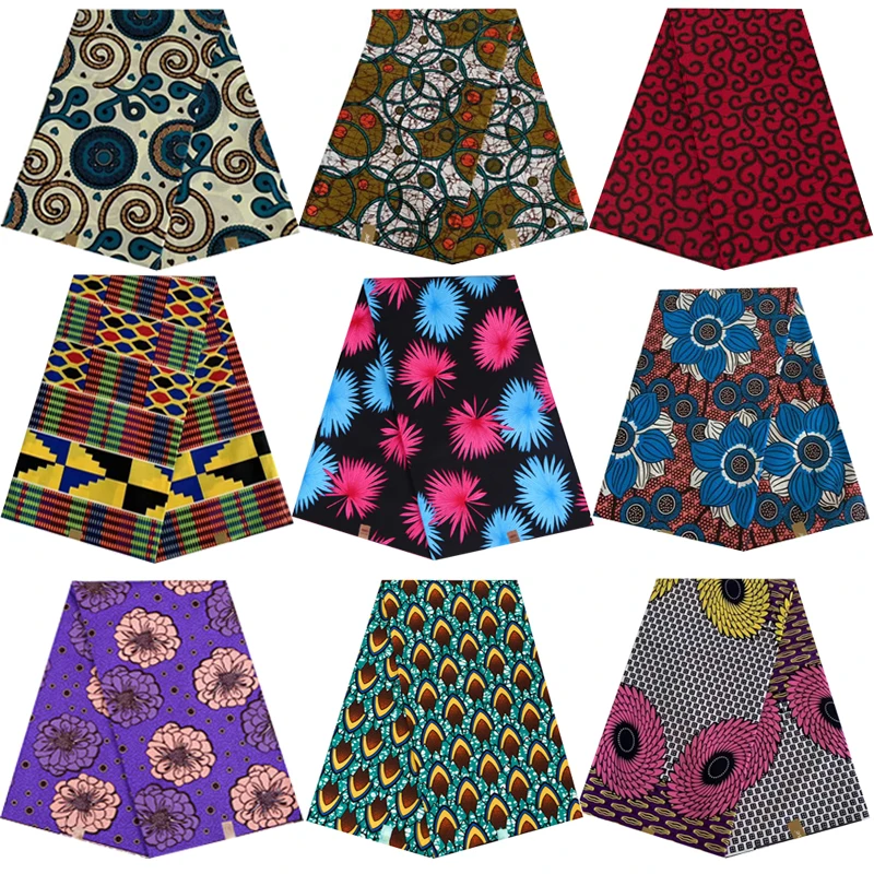 

Ankara African Prints Batik Patchwork Real Wax Africa Block Tissu 100% Polyester High Quality For Party Dress Craft Accessory