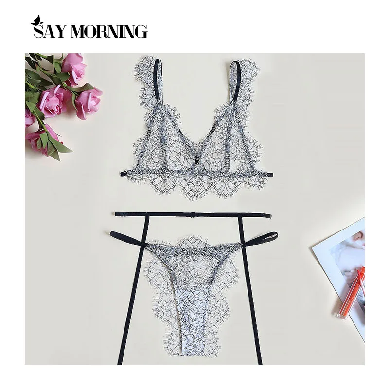 Женский кружевной комплект нижнего белья SAY MORNING 3 шт. | Женская одежда