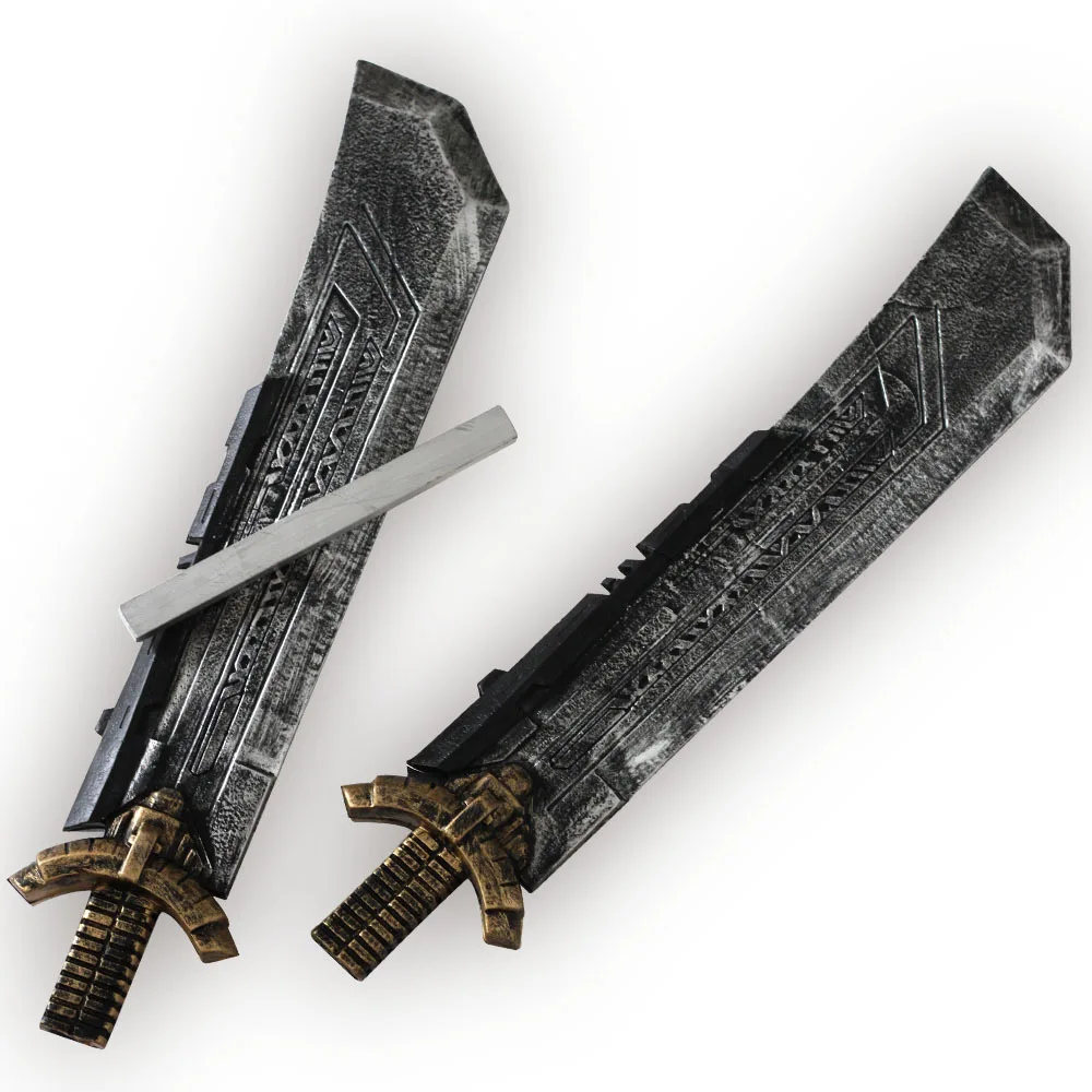 

Anime New Thanos Double Edged Sword Weapon Unlimited Props PU Halloween Cosplay Weapons Adult