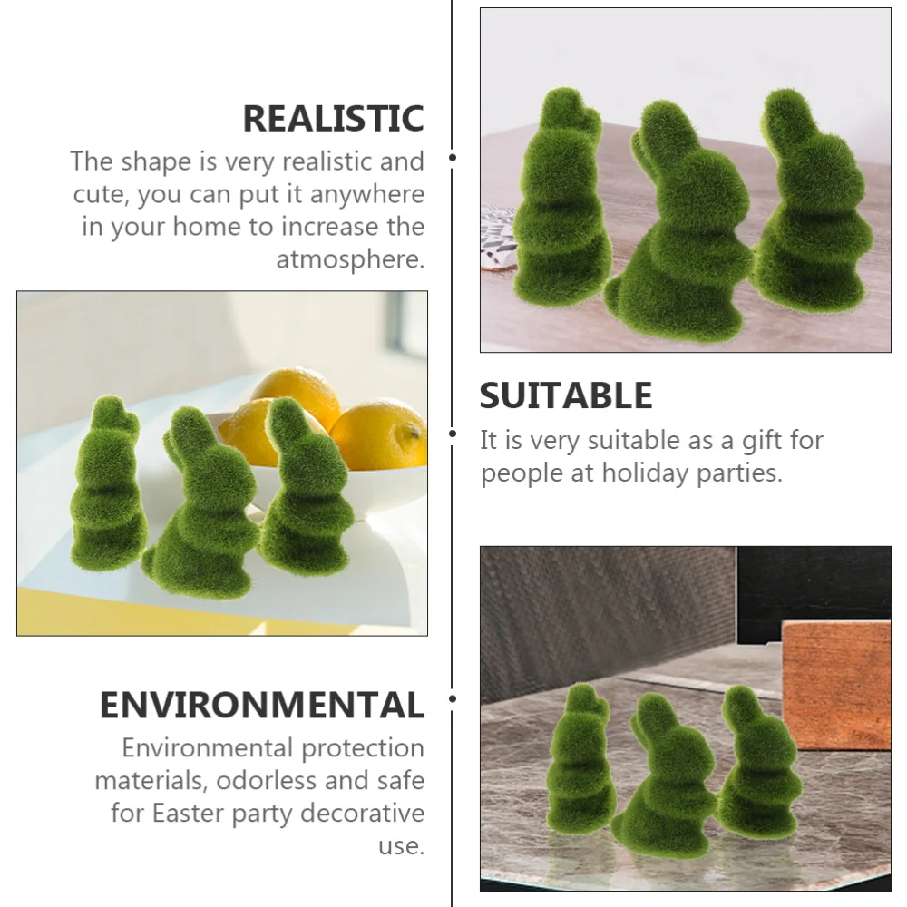 

12 Pcs Easter Rabbit Model Ornament Bunny Rabbit Easter Tabletop Decor