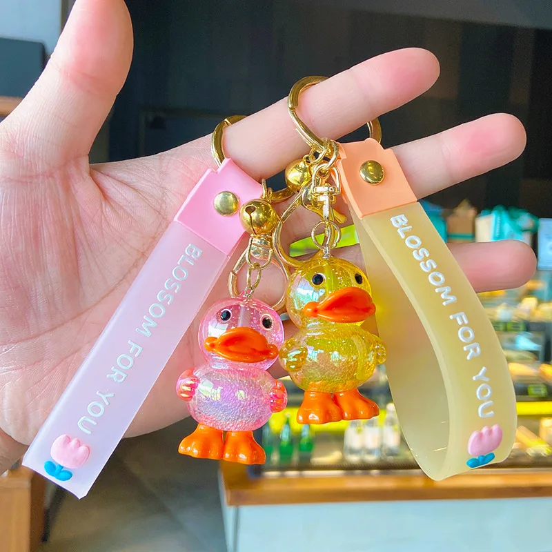 

Keychain Catone Acrylic Duck Crystal Creative Figure Key Bag Pendant Cute For Girls