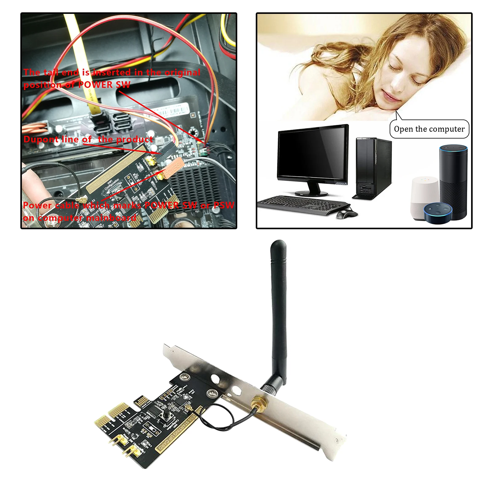 

Mini PCI-e Computer Remote Control Boot Card, EWeLink Desktop Smart