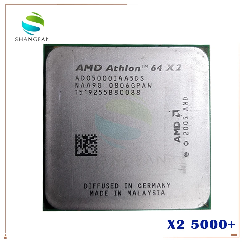 Двухъядерный процессор AMD Athlon X2 5000 + 2 6 ГГц разъем для процессора AM2 940pin|processor socket