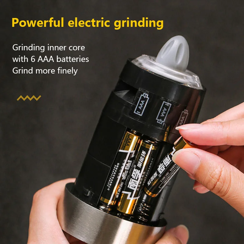Bestellen Elektrische Mixer Pfeffer Mühle Edelstahl Automatische Schwerkraft Induktion Salz Pfeffer Grinder Kitchen Spice Grinder Werkzeug Für Kraut