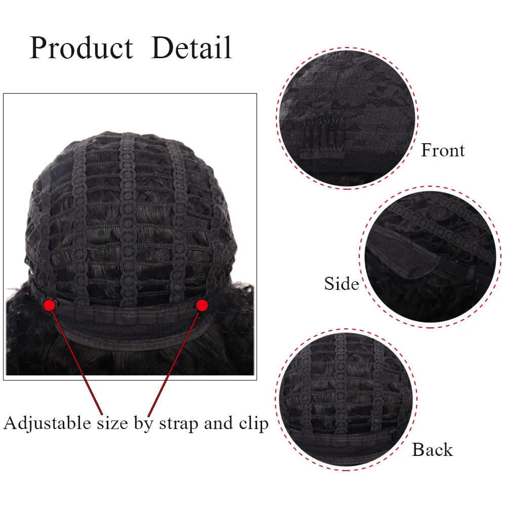 Волнистые парики WEILAI с эффектом омбре черные коричневые светлые средней части