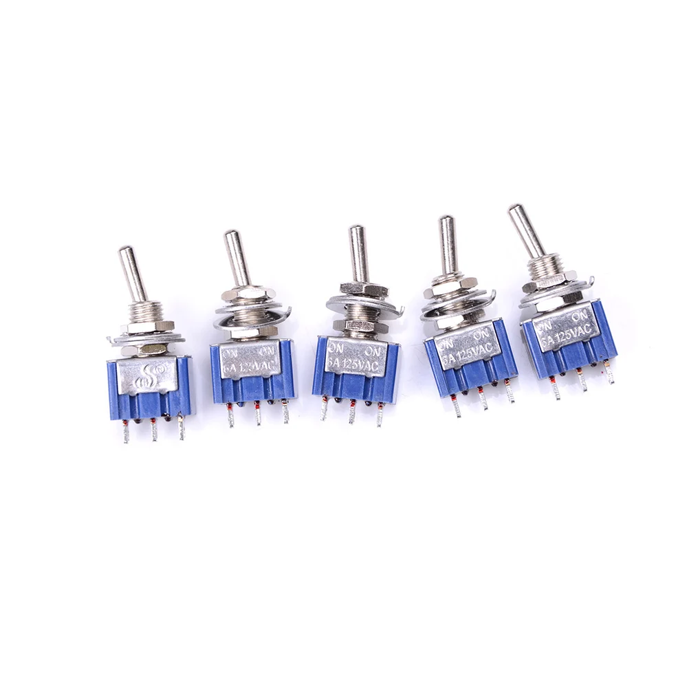 

1pc Toggle Switches Blue Mini 3-Pin SPDT ON-ON Miniature