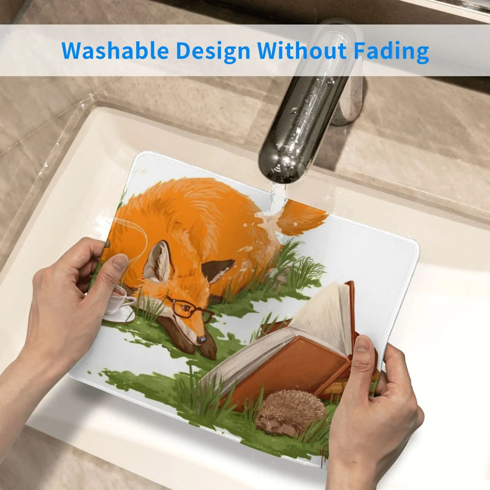 

Cozy Fox Mouse Pad DIY Print Cozy Fox Tea Hedgehog