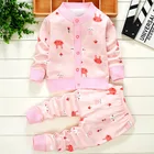 2021 комплекты осенней одежды для детей, спортивный костюм, комплекты одежды для детей, пальто для девочек + штаны, комплект из 2 предметов Одежда для новорожденных; Детская Хлопковая пижама с изображением От 0 до 2 лет