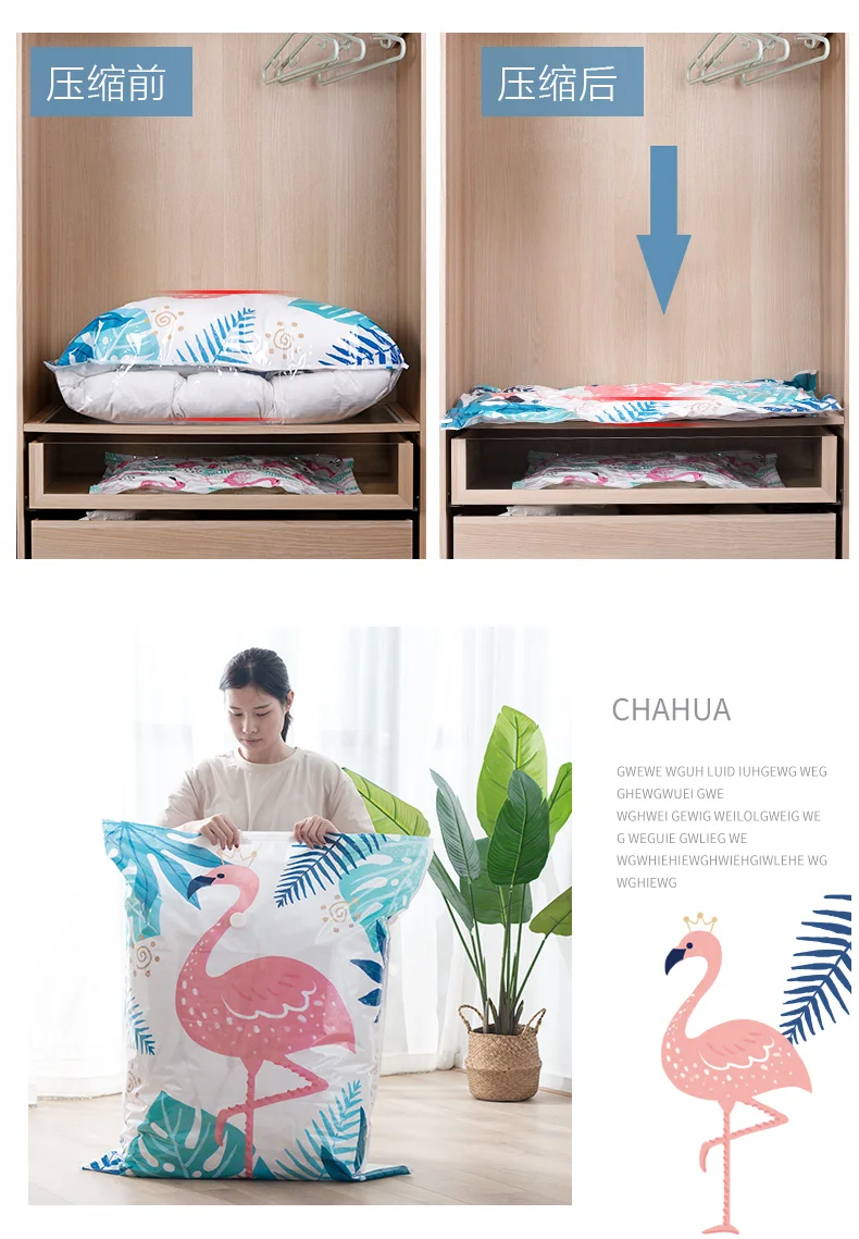 

Camellia vacuum compression bag pump thickened large quilt storage bag electric pump quilt household clothing storage bag