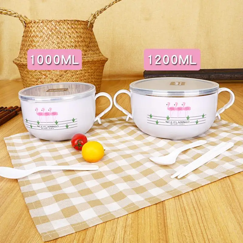 Набор палочек для еды в японском стиле большая миска из нержавеющей стали