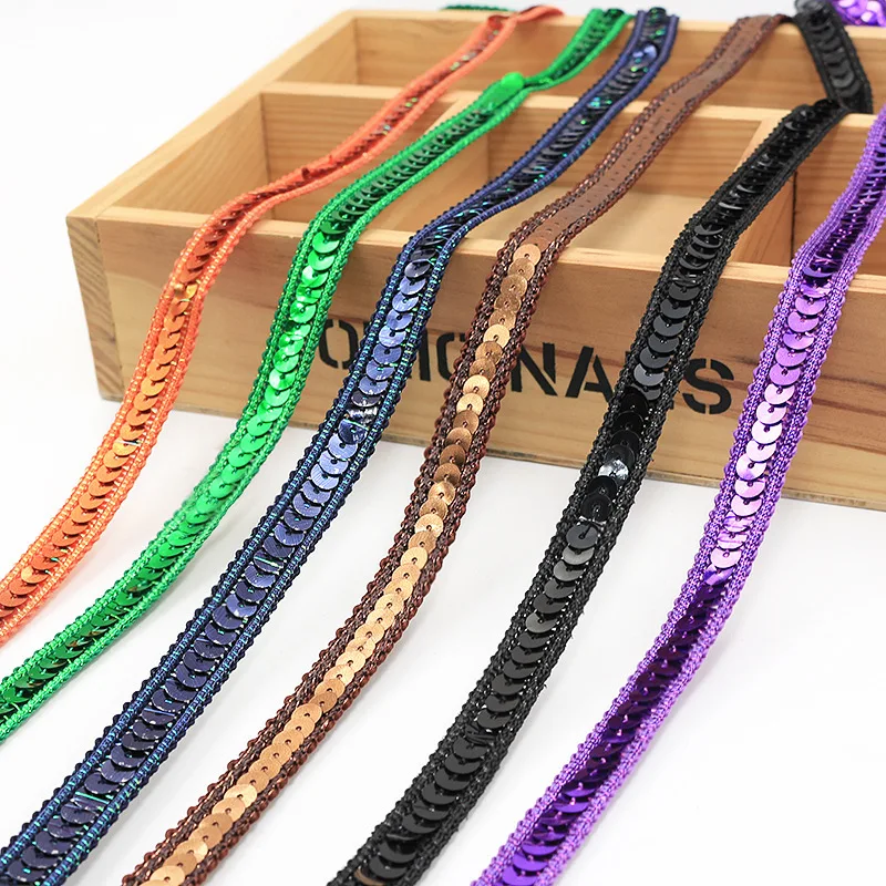 1 м Высококачественная кружевная ткань лента с блестками 2 см блестки серебристо